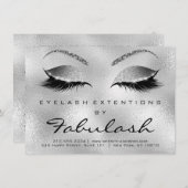 Lashes Extension Aftercare Instruction Silver Gray (Front/Back)