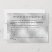 Lashes Extension Aftercare Instruction Silver Gray (Back)