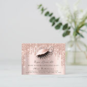Lashes Extension Aftercare Instruction Spark Rose Appointment Card (Standing Front)