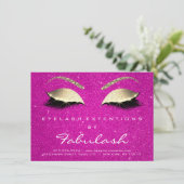 Lashes Extension Aftercare Instruction Vivid Pink (Standing Front)