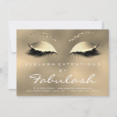 Lashes Extension Aftercare Instruction White Gold