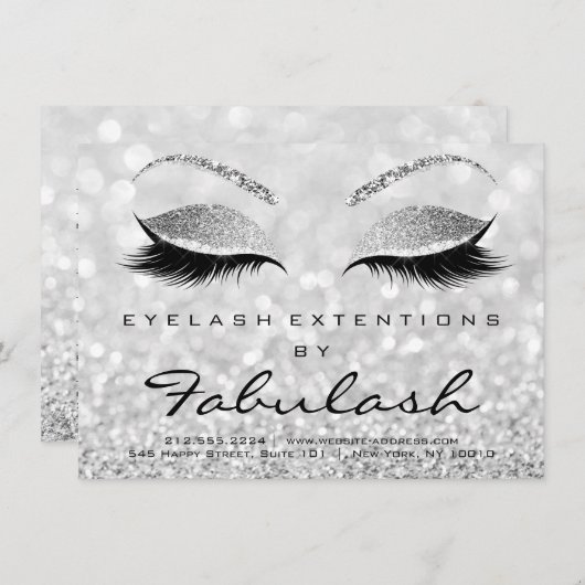 Lashes Extension Aftercare Instruction Wow Gliter (Front/Back)