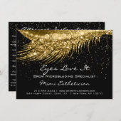 Lashes Extension Aftercare Instructions Gold Black (Front/Back)
