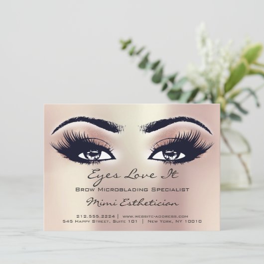 Lashes Extension Aftercare Instructions Gold Peach (Standing Front)