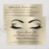 Lashes Extension Aftercare Instructions Ivory (Front/Back)