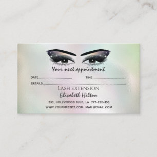Lashes Extension Aftercare Instructions luxury Business Card
