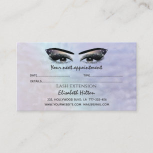 Lashes Extension Aftercare Instructions luxury Business Card