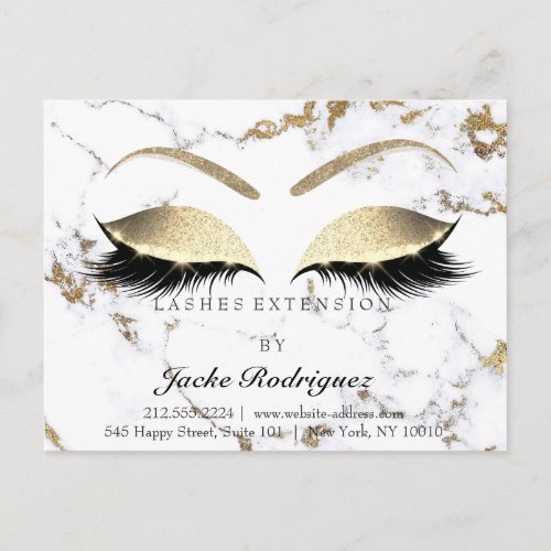 lashes Extension Aftercare Instructions Marble Eye Postcard