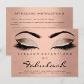 Lashes Extension Aftercare Instructions Rose Silk (Front/Back)