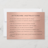 Lashes Extension Aftercare Instructions Rose Silk (Back)