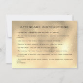 Lashes Extension Aftercare Instructions SPA Gold (Back)