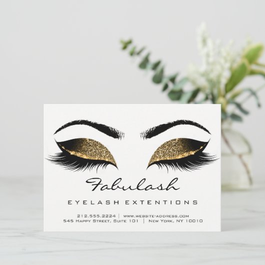 Lashes Extension Aftercare Instructions White Gold (Standing Front)