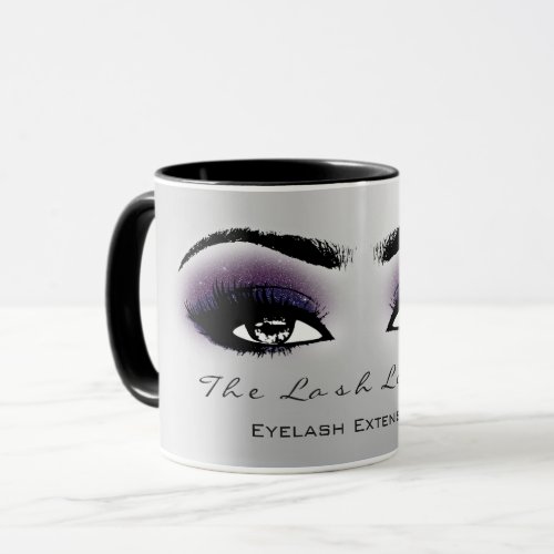 Lashes Extension Eye Makeup Studio Navy Plum Gray Mug