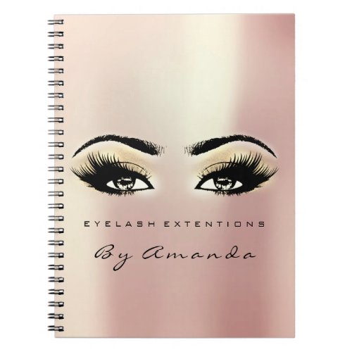 Lashes Extension Eyes Makeup Artist Champaigne Notebook