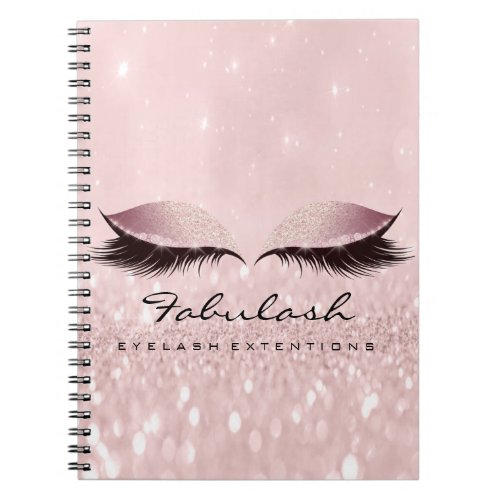 Lashes Extension Eyes Makeup Artist Rose Lux Pink Notebook