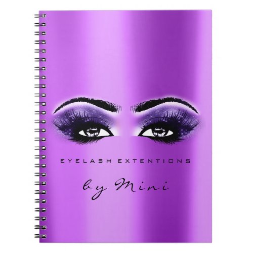 Lashes Extension Eyes Makeup Artist Violet Purple Notebook
