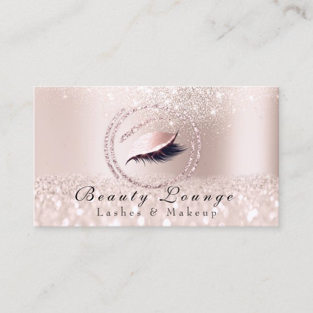 Lashes Extension Makeup Artist Eyes Rose Appointment Card (Front)