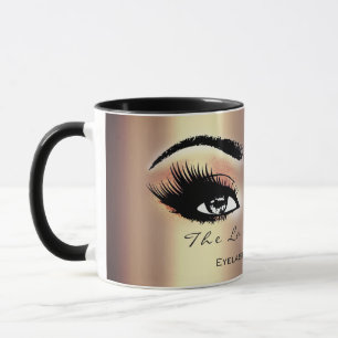 Lashes Extension Makeup Studio Peach Sepia Gold Mug