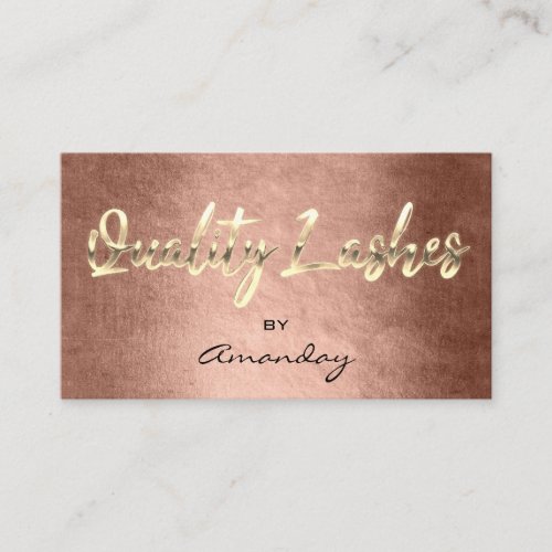 Lashes Extension QR Code Logo Holograph Rose Business Card