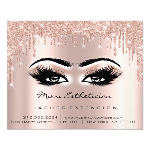 Lashes Extension Studio Makeup Brows Rose Drips Photo Print