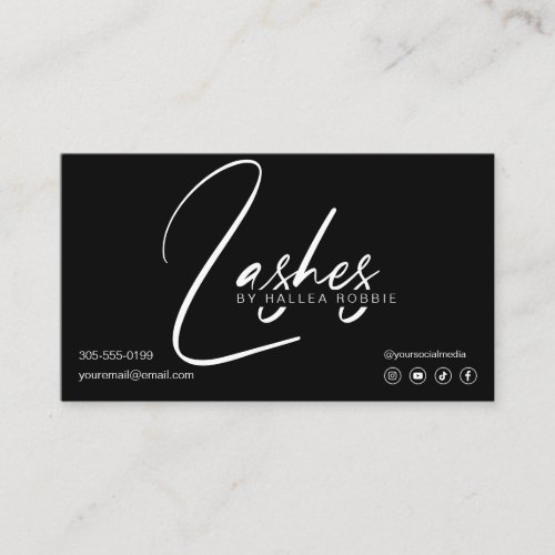 Lashes Extensions Aftercare Instructions Business Card
