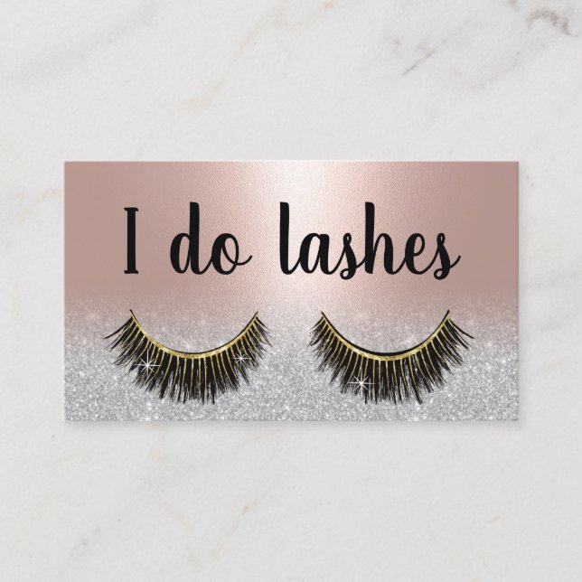 Lashes Extensions Blush Rose Gold Salon Loyalty (Front)