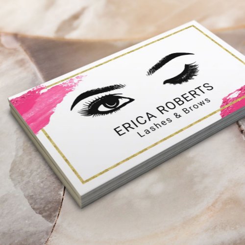 Lashes Eyelash Makeup Artist Wink Eye Beauty Salon Business Card