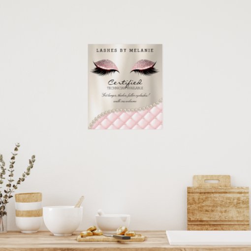 Lashes Eyelash Makeup Poster Pretty Eyes Zazzle 