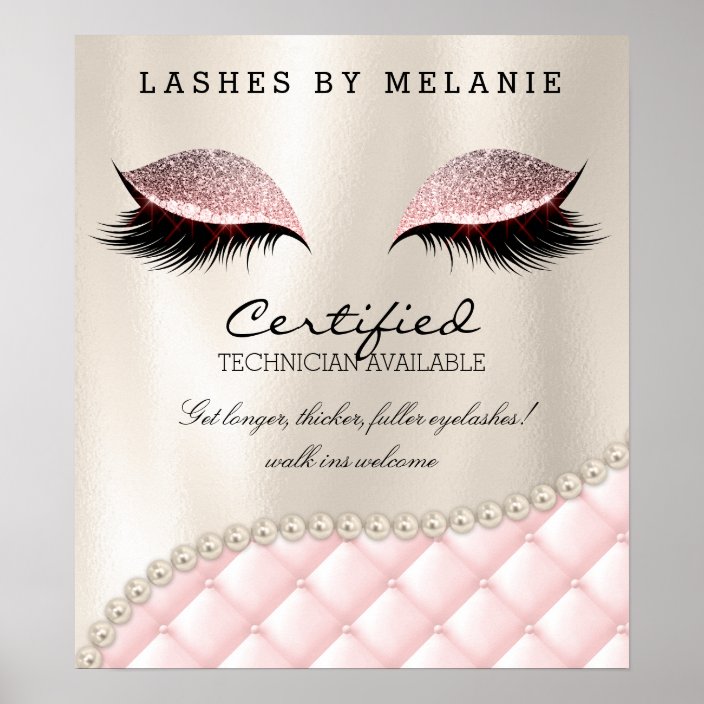 Lashes Eyelash Makeup Poster Pretty Eyes Zazzle 