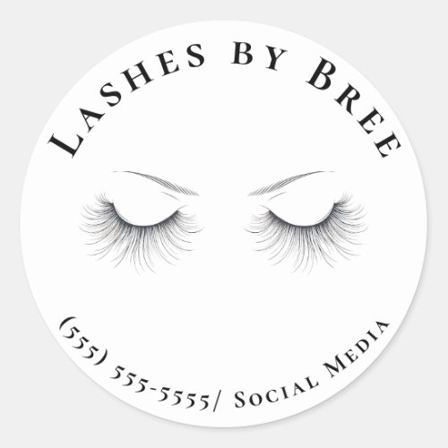 Lashes Eyelashes Lash Extensions Beauty  Classic Round Sticker