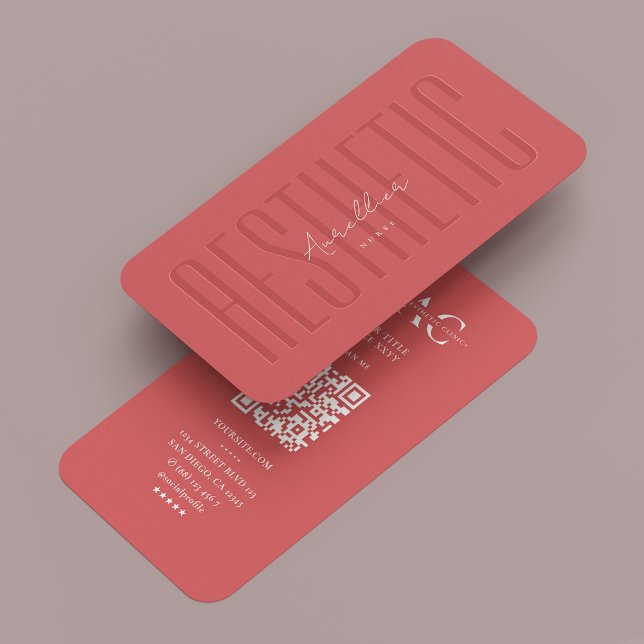 Lashes Makeup Artist Beauty Aesthetic Coral Modern Business Card (Lashes Makeup Artist Beauty Aesthetic Coral Modern Business Card
)