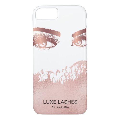 Lashes Makeup artist Beauty Eyes Rose Gold iPhone 87 Case