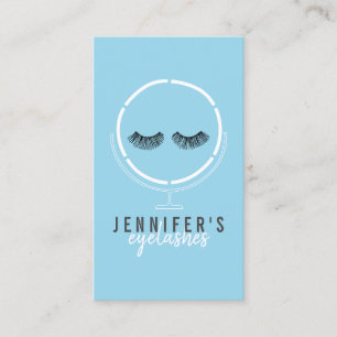 Lashes Makeup Artist Beauty Mirror Blue Business Card