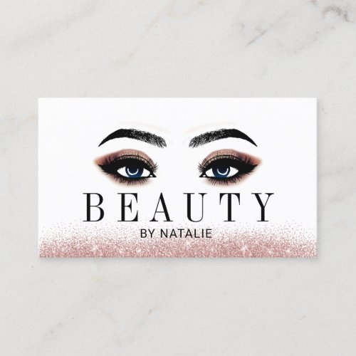 Lashes Makeup Artist Blue Eye Beauty Salon Business Card