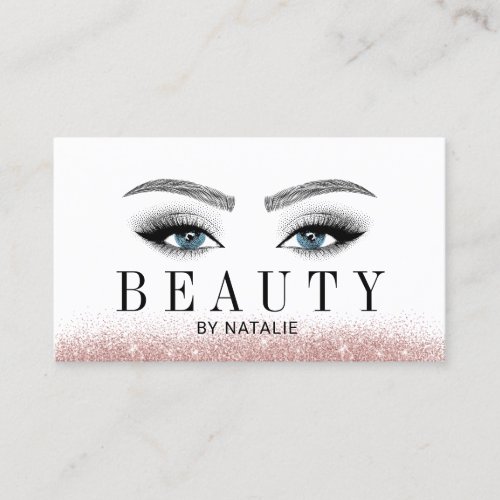 Lashes Makeup Artist Blue Eyes Beauty Salon Business Card