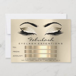 Lashes Makeup Artist Certificate Gift Champaigne