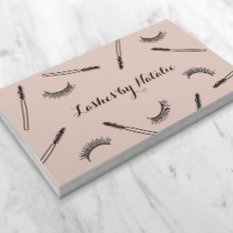 Lashes Makeup Artist Cute Eyelash Salon Pink Business Card