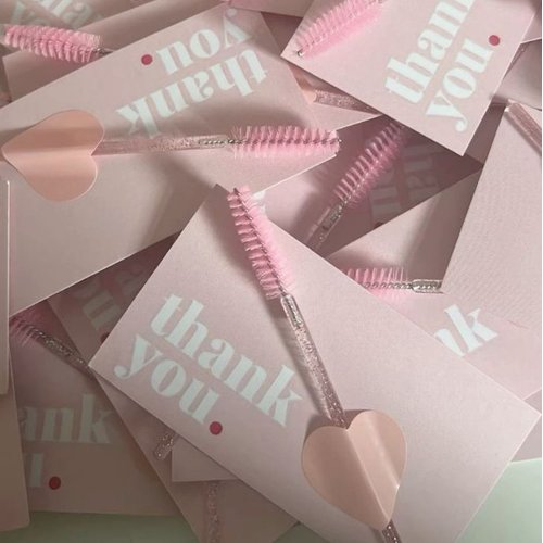 Lashes Makeup Artist Cute Lash Bar Brows Pink Business Card