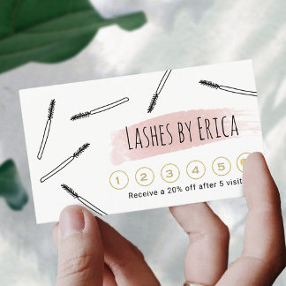 Lashes Makeup Artist Cute Lash Bar Loyalty Card