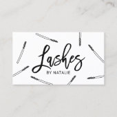 Lashes Makeup Artist Cute Mascara Wands Salon Business Card (Front)