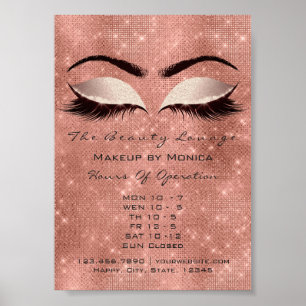 Lashes Makeup Artist Glitter Beauty Rose Spark Poster