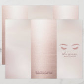 Lashes Makeup Artist Hair Salon Rose Gold Tri-Fold (Front/Back)