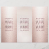 Lashes Makeup Artist Hair Salon Rose Gold Tri-Fold (Back)