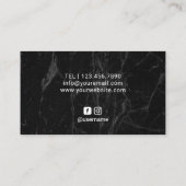 Lashes Makeup Artist Marble Silver Gold Pink Business Card (Back)