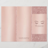 Lashes Makeup Artist Rose Gold Salon Tri-Fold (Front)