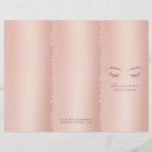 Lashes Makeup Artist Rose Gold Tri-Fold Bruchures (Front)