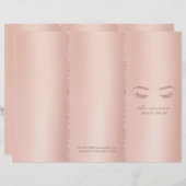Lashes Makeup Artist Rose Gold Tri-Fold Bruchures (Front/Back)