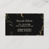 Lashes Makeup Artist Typography Gold & Purple Business Card (Back)