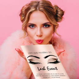 Lashes Makeup Beauty Treatment Event Rose Poster