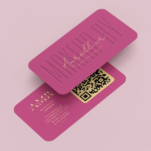 Lashes Makeup Nail Tech Pink Aesthetic Modern Business Card
